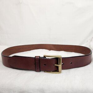 HBC Essentials by Bosca Mens 38 Full Grain Leather Brown Belt